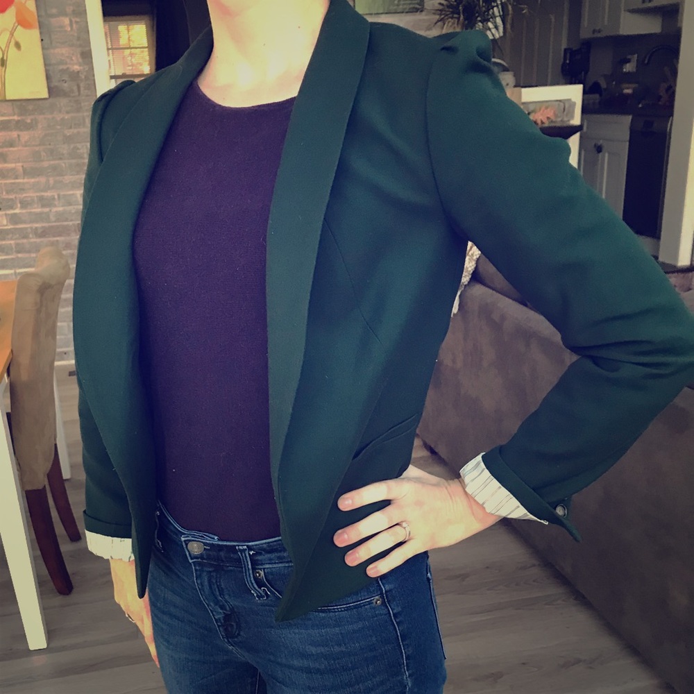 LOFT dark green blazer